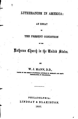 Lutheranism in America