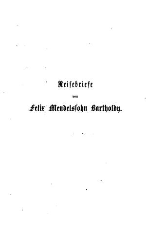 Reisebriefe aus den Jahren 1830 bis 1832