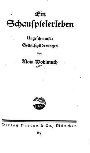 Ein schauspielerleben