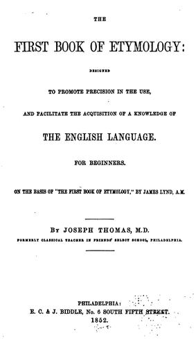 The first book of etymology