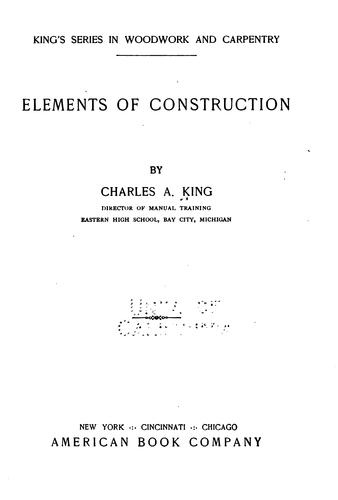 Elements of construction