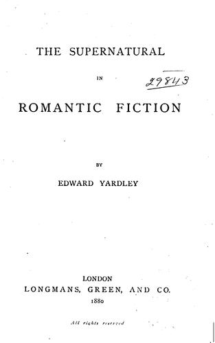 The supernatural in romantic fiction