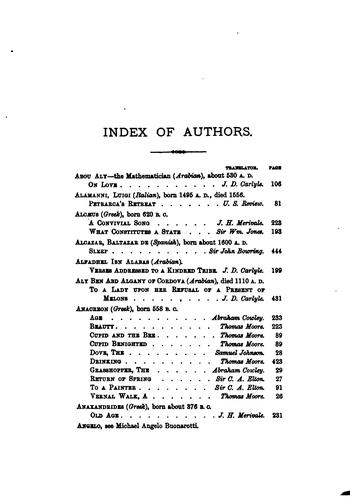 The poetry of other lands.