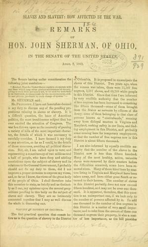 Slaves and slavery: how affected by the war.