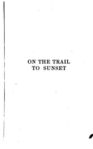 On the trail to sunset