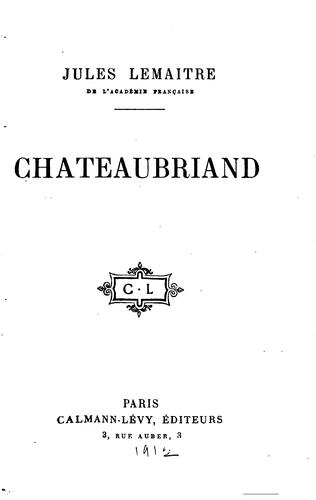 Chateaubriand.