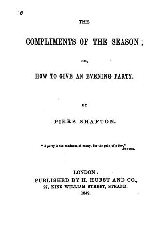 The compliments of the season