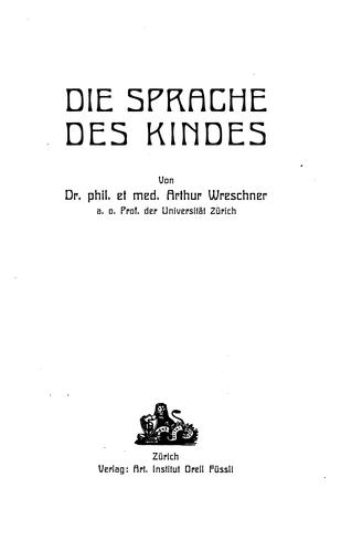 Die Sprache des Kindes