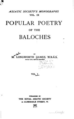Popular poetry of the Baloches
