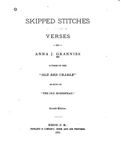 Skipped stitches, verses