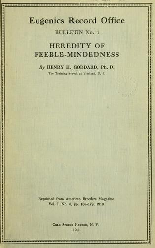 Heredity of feeble-mindedness