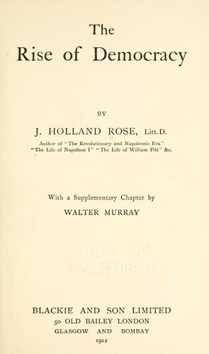 The rise of democracy