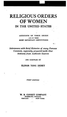 Religious orders of women in the United States