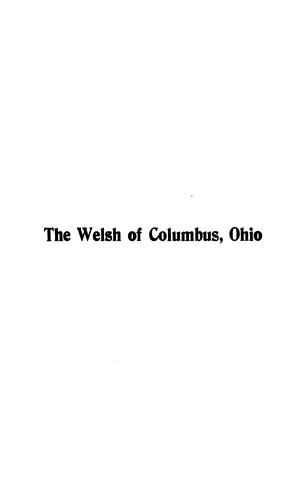 The Welsh of Columbus, Ohio