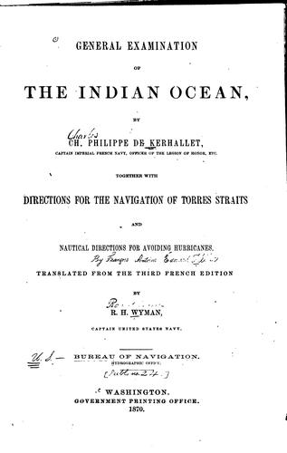 General examination of the Indian Ocean