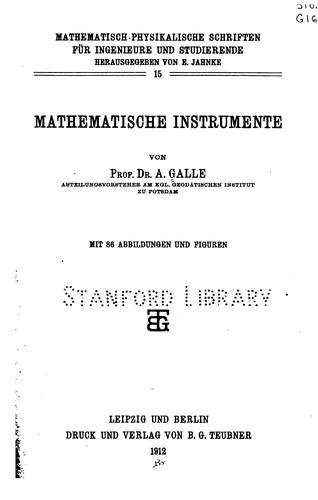 Mathematische Instrumente