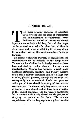 The school system of Norway