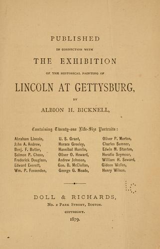 Lincoln at Gettysburg.