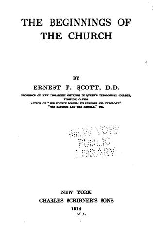 The beginnings of the church.