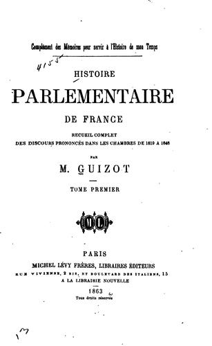 Histoire parlementaire de France