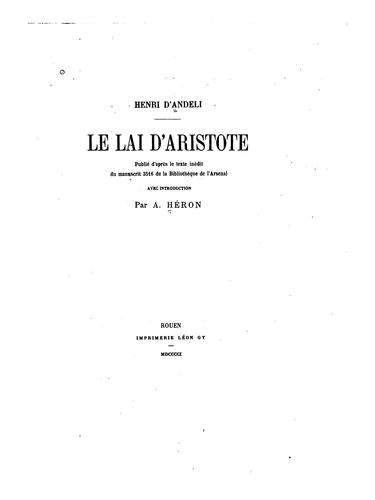 Le lai d'Aristote