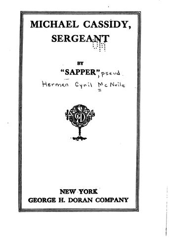 Michael Cassidy, sergeant