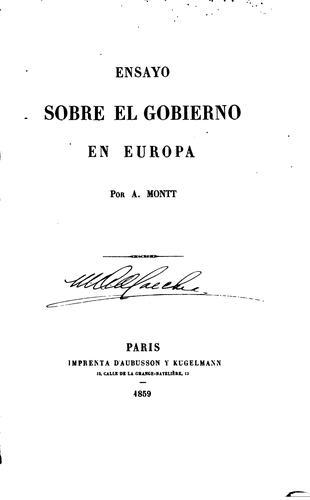 Ensayo sobre el gobierno en Europa