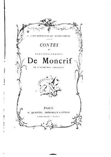 Contes de Augustin-Paradis de Moncrif