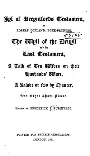 Jyl of Breyntfords testament