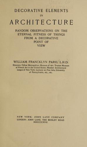 Decorative elements in architecture