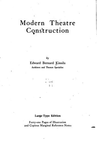 Modern theatre construction