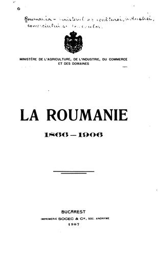 La Roumanie, 1866-1906.