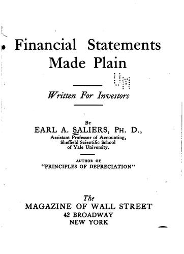 Financial statements made plain