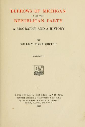 Burrows of Michigan and the Republican Party