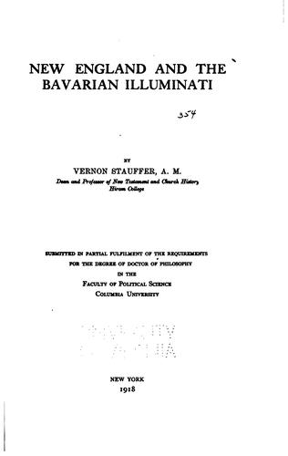 New England and the Bavarian Illuminati