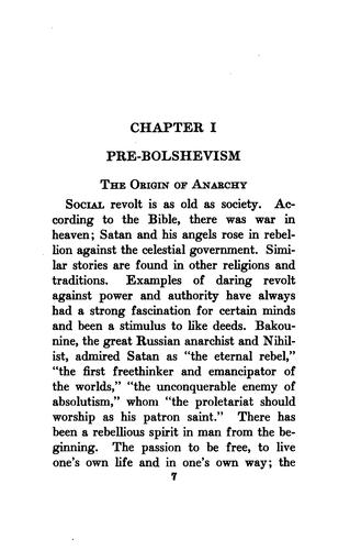 Bolshevism and social revolt