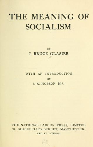 The meaning of socialism