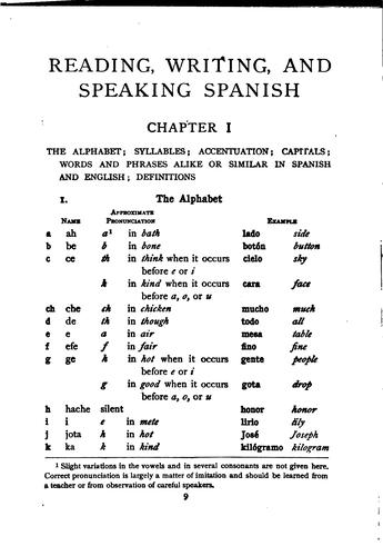 Reading, writing, and speaking Spanish for beginners