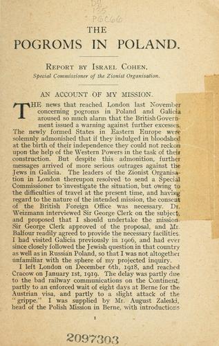 A report on the pogroms in Poland