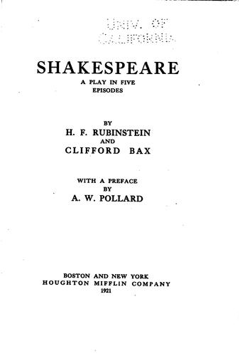 Shakespeare, a play in five episodes