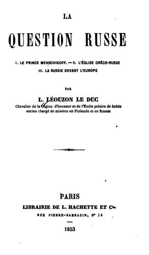 La question russe.