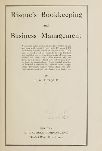 Risque's bookkeeping and business management