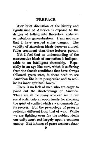 The validity of American ideals