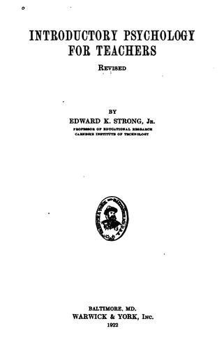 Introductory psychology for teachers.