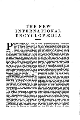 The New international encyclopædia.