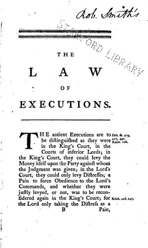 The law of executions.