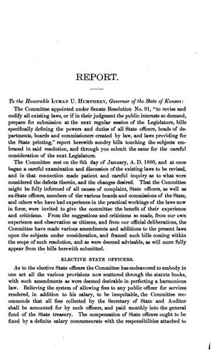 Report of Senate Revision committee, appointed under Senate resolution no. 91.