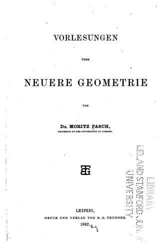 Vorlesungen über neuere Geometrie