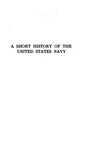 A short history of the United States navy
