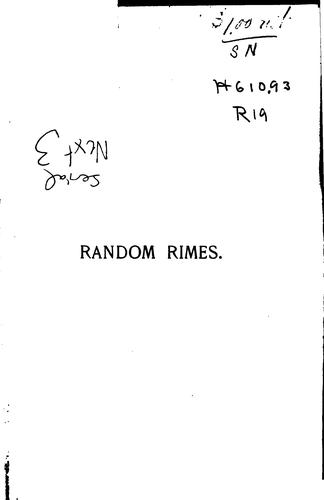 Random rimes.